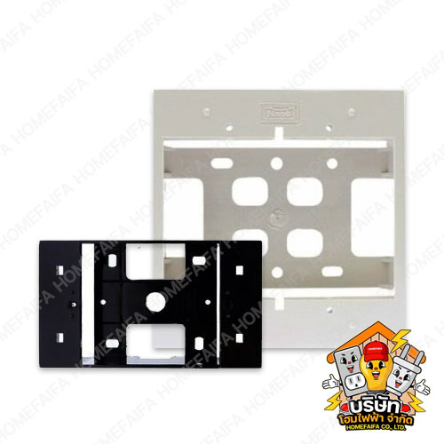 Nano กล่องลอย บ๊อกลอย บล็อกลอย บล็อกหน้ากาก 2x4 และ 4x4 รุ่นใหม่ SURFACE BOX ขาว ( White ) / ดำ ( Black )